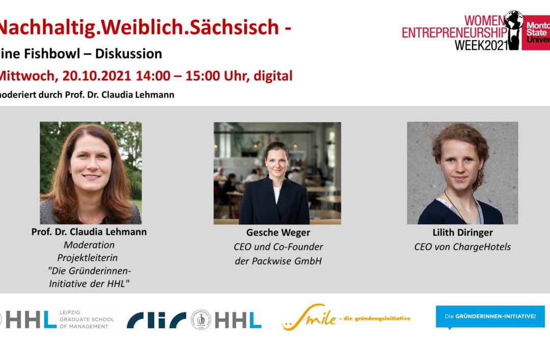 Nachhaltig.Weiblich.Sächsisch – Diskussion im Rahmen der Women Entrepreneurship Week am 20. Oktober